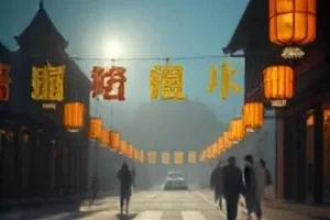 雾中列车剧照，浓雾里缓缓驶出的一列绿皮车