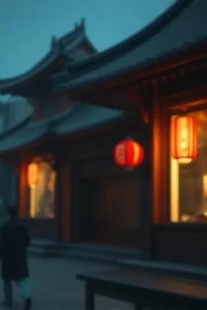 沙漏车站竖版海报，空荡候车厅里翻倒的沙漏与长椅