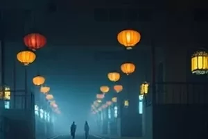 海风经过的地方剧照，渔村巷口晾晒的渔网与海风