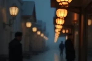 潮汐来信剧照，退潮后的海滩与一只旧铁皮信箱